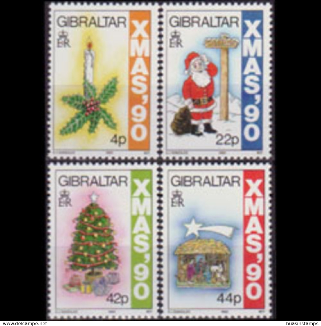 GIBRALTAR 1990 - Scott# 581-4 Christmas Set Of 4 MNH - Gibraltar