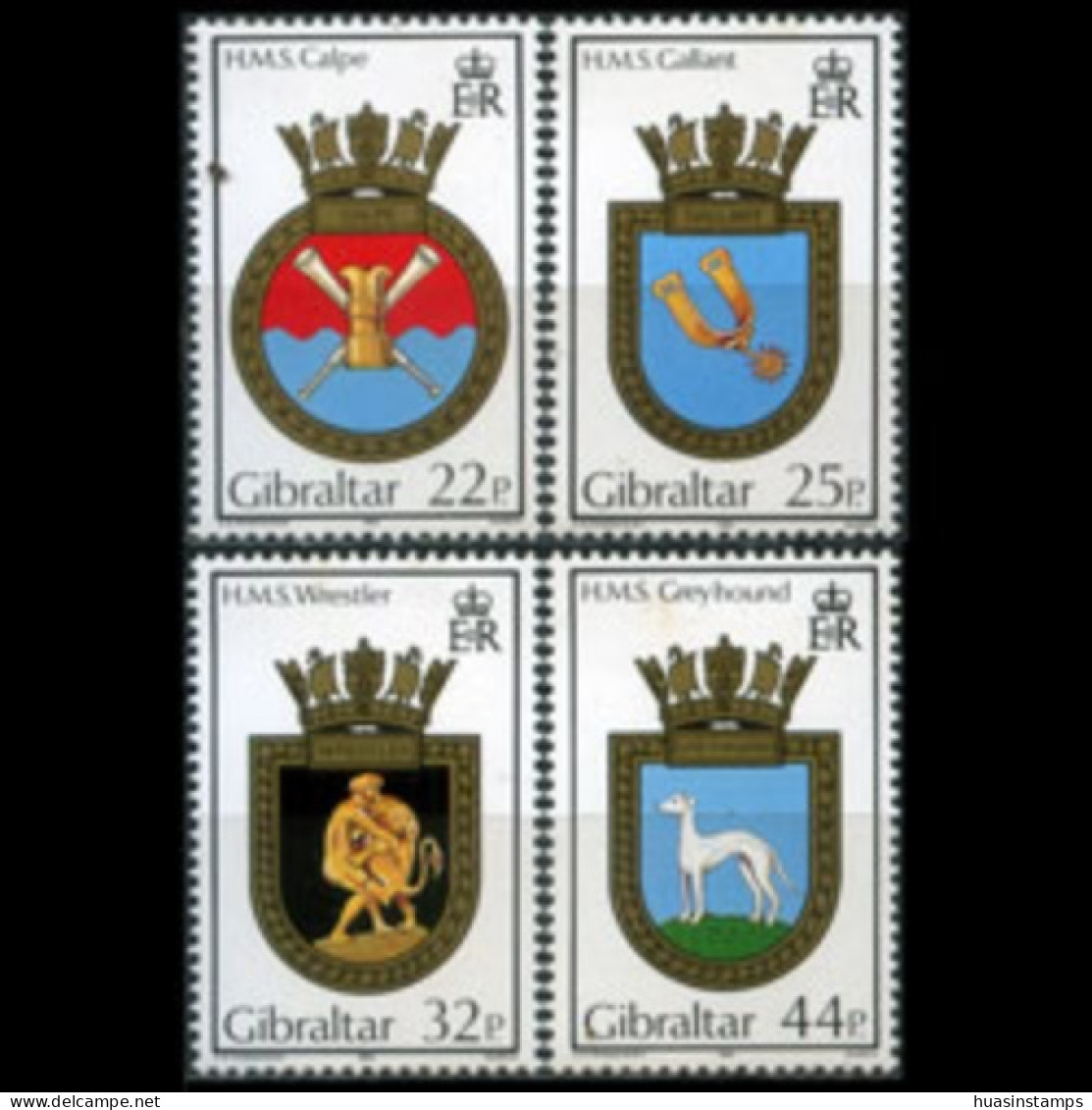 GIBRALTAR 1990 - Scott# 574-7 Royal Navy Crest Set Of 4 MNH - Gibraltar