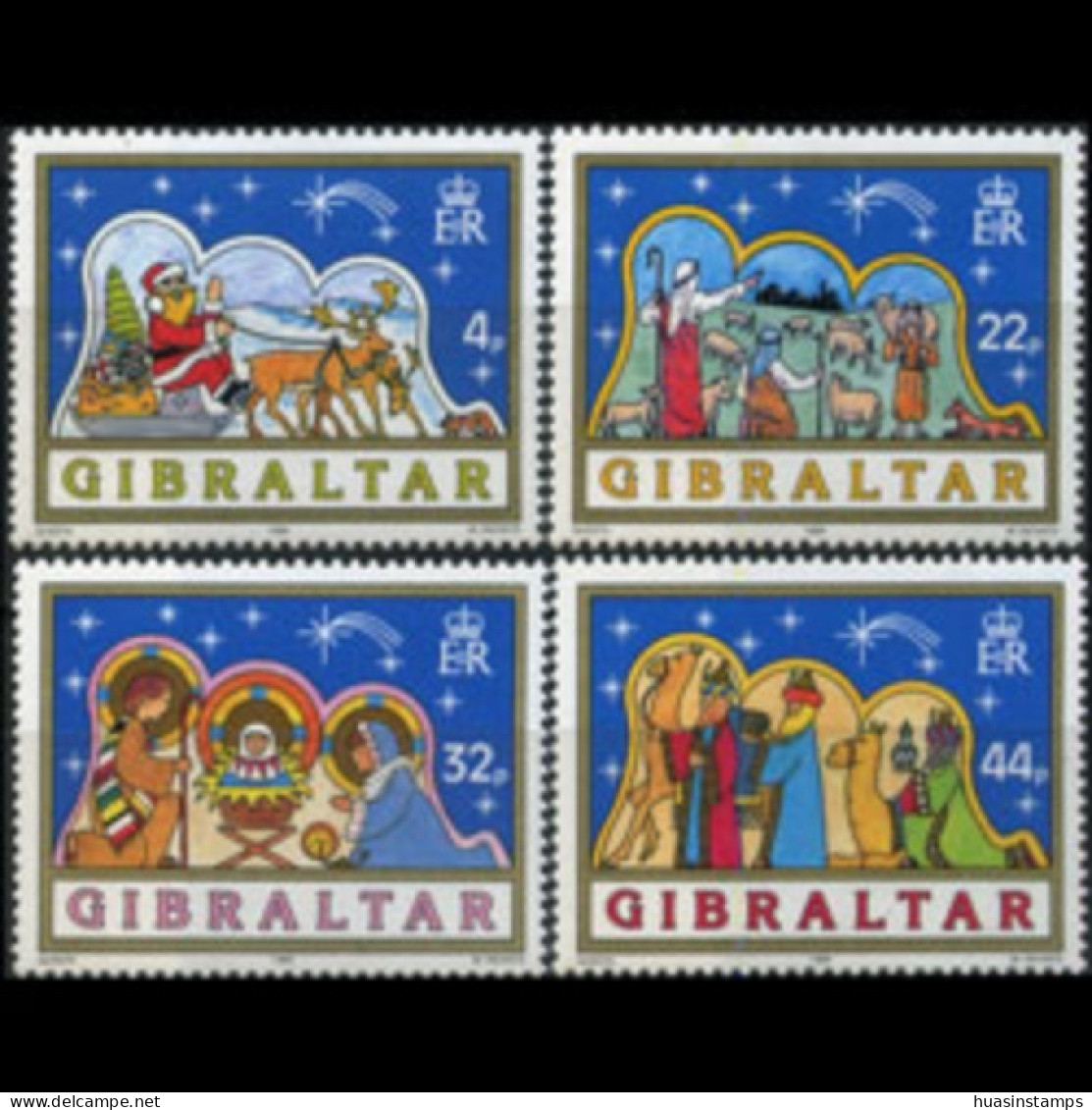 GIBRALTAR 1989 - Scott# 558-61 Christmas Set Of 4 MNH - Gibraltar