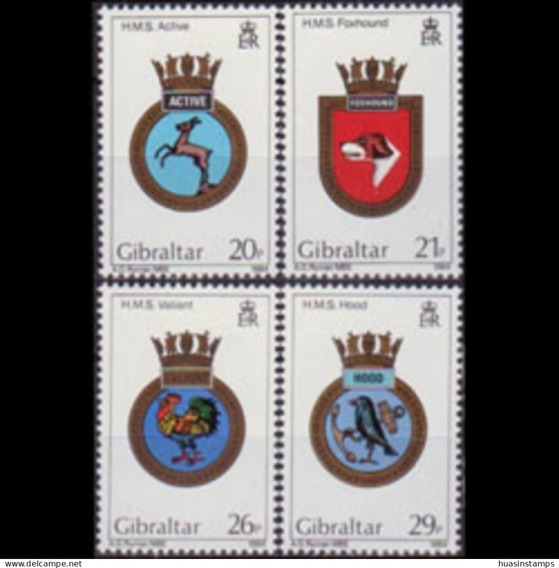 GIBRALTAR 1984 - #465-8 Royal Navy Crests Set Of 4 MNH - Gibraltar