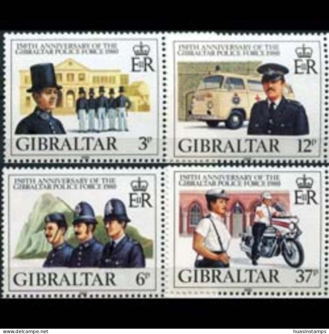 GIBRALTAR 1980 - Scott# 386-9 Police 150th. Set Of 4 MNH - Gibraltar