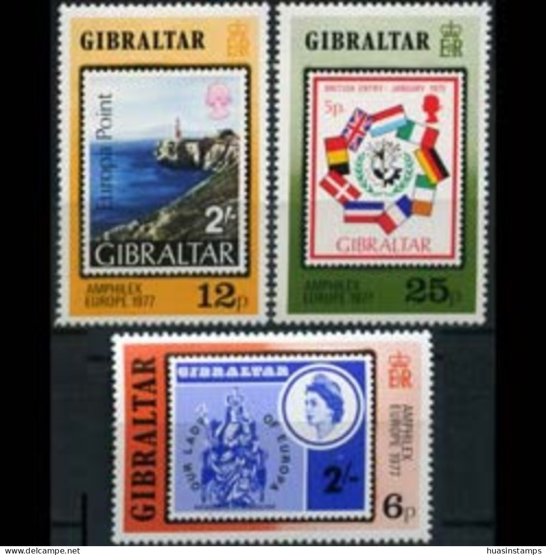 GIBRALTAR 1977 - Scott# 356-8 Phil.Exhib. Set Of 3 MNH - Gibraltar