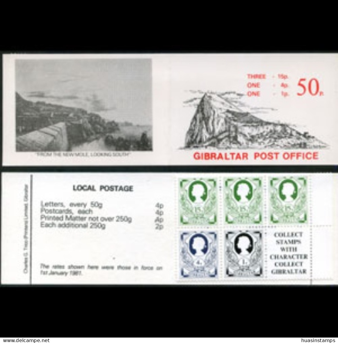 GIBRALTAR 1981 - Scott# 407B Booklet-QEII MNH - Gibraltar