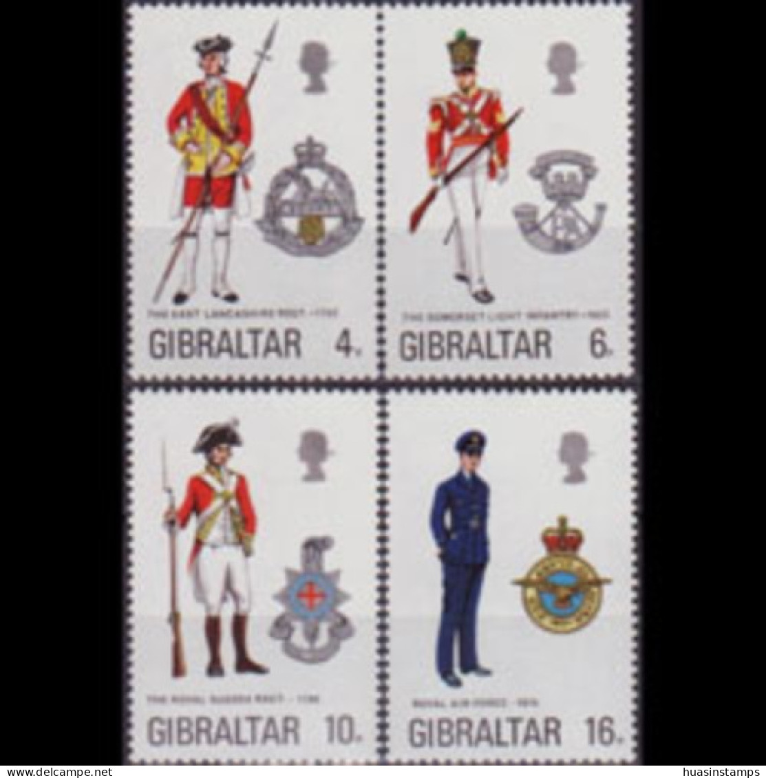 GIBRALTAR 1974 - Scott# 310-3 Mil.Uniforms Set Of 4 MNH - Gibraltar