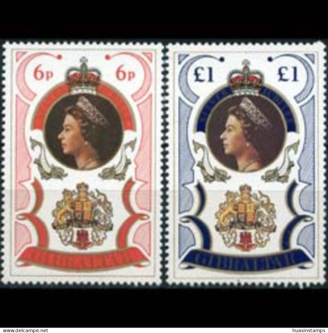 GIBRALTAR 1977 - Scott# 338-9 QEII Reign 25th. Set Of 2 MNH - Gibraltar