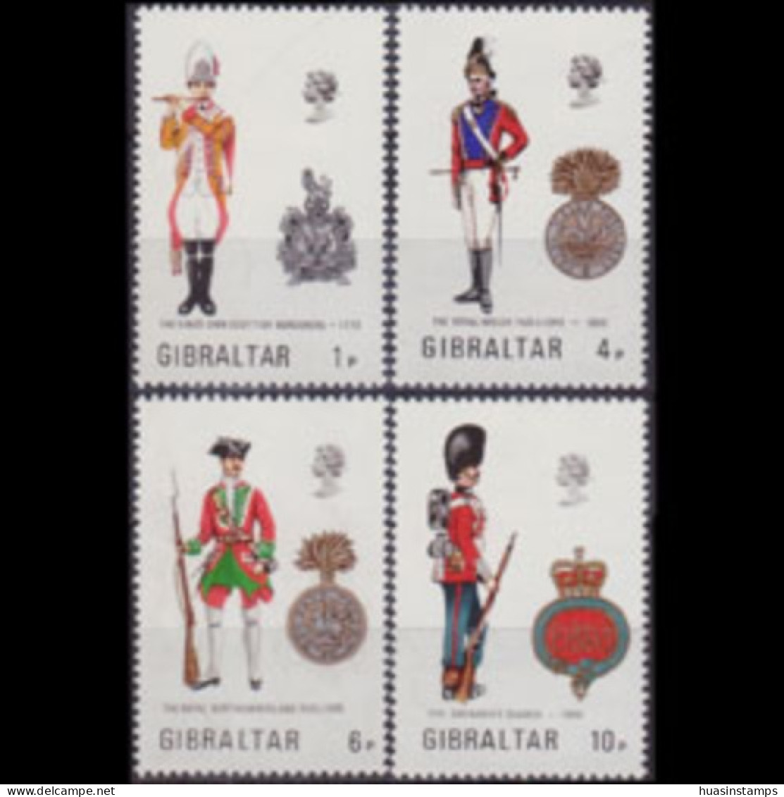 GIBRALTAR 1973 - Scott# 299-302 Mil.Uniforms Set Of 4 MNH - Gibraltar