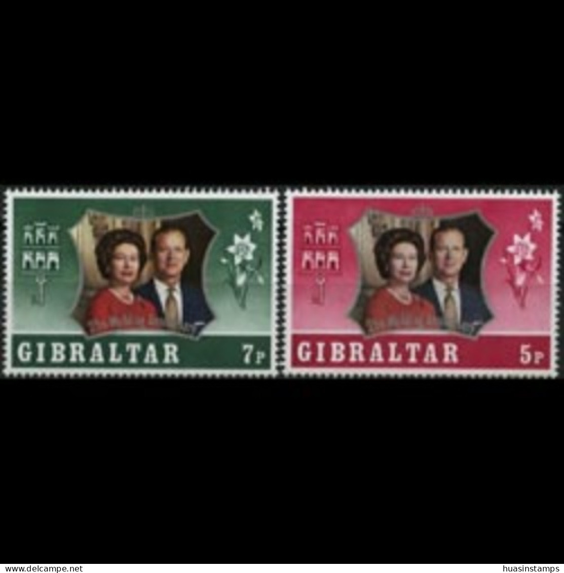 GIBRALTAR 1972 - Scott# 292-3 Silver Wedding Set Of 2 MNH - Gibraltar