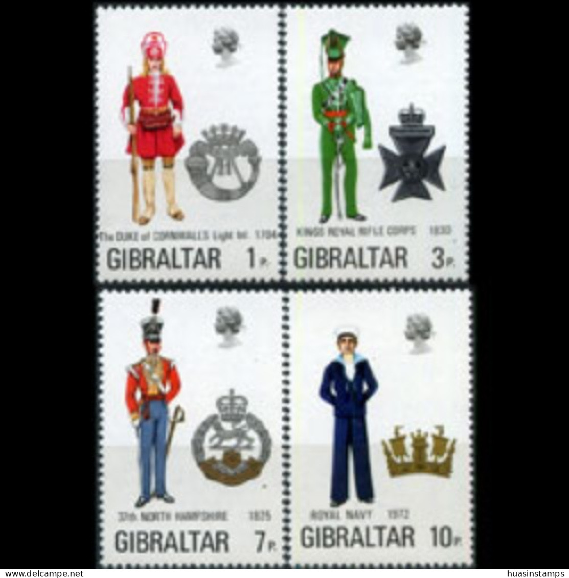 GIBRALTAR 1972 - Scott# 286-9 Mil.Uniforms Set Of 4 MNH - Gibraltar