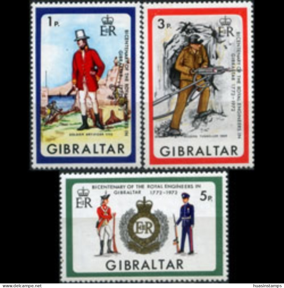 GIBRALTAR 1972 - Scott# 283-5 Royal Engineers Set Of 3 MNH - Gibraltar