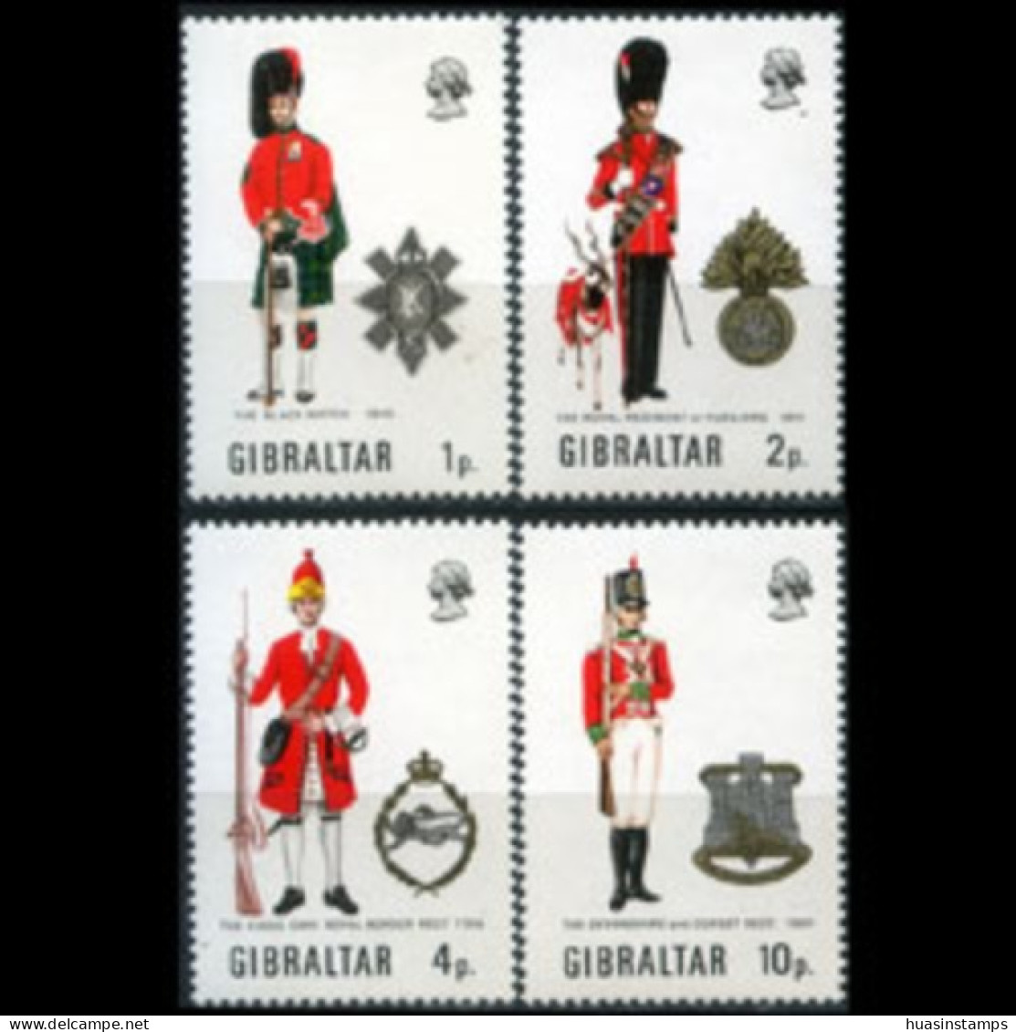 GIBRALTAR 1971 - Scott# 276-9 Mil.Uniforms Set Of 4 MNH - Gibraltar