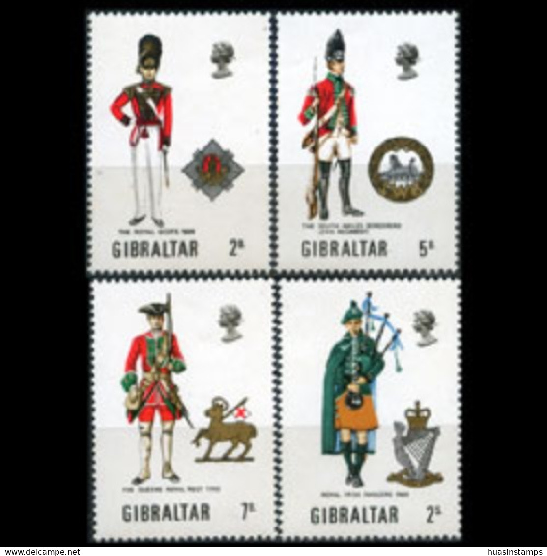 GIBRALTAR 1970 - Scott# 234-7 Mil.Uniforms Set Of 4 MNH - Gibraltar