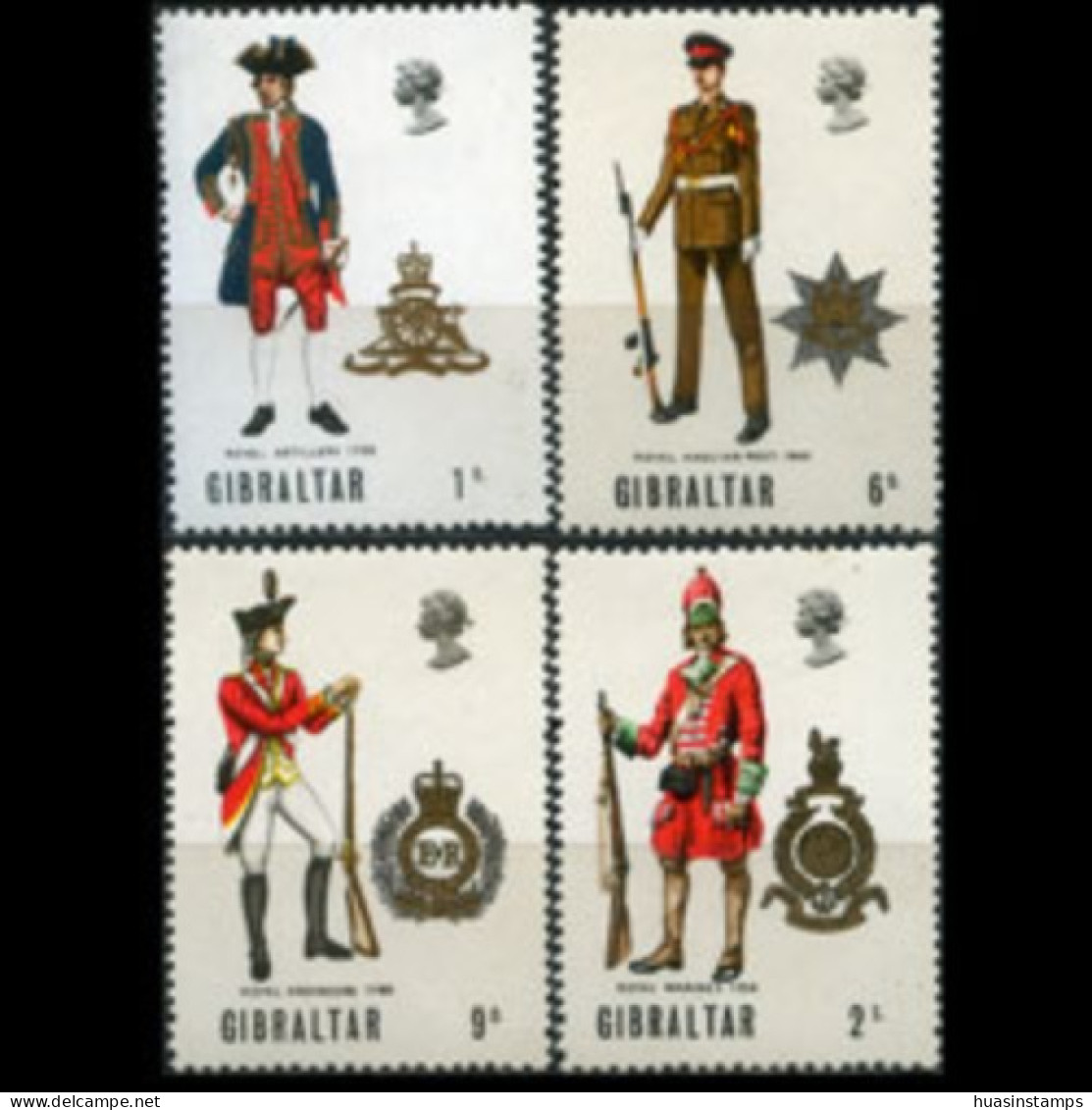 GIBRALTAR 1969 - Scott# 226-9 Mil.Uniforms Set Of 4 MNH - Gibraltar