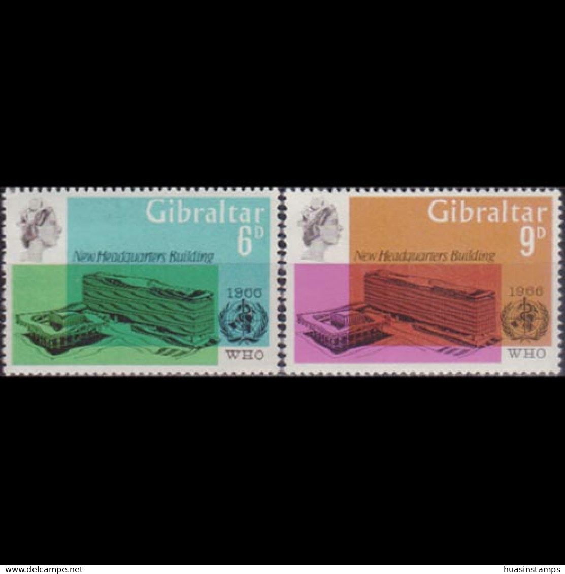 GIBRALTAR 1966 - Scott# 180-1 WHO Headquarters Set Of 2 MNH - Gibraltar