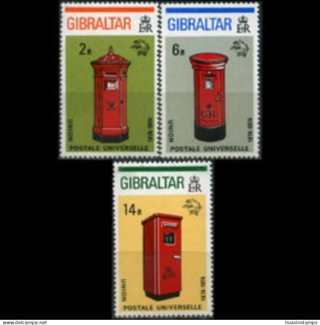 GIBRALTAR 1974 - Scott# 307-9 UPU Cent. Set Of 3 MNH - Gibraltar