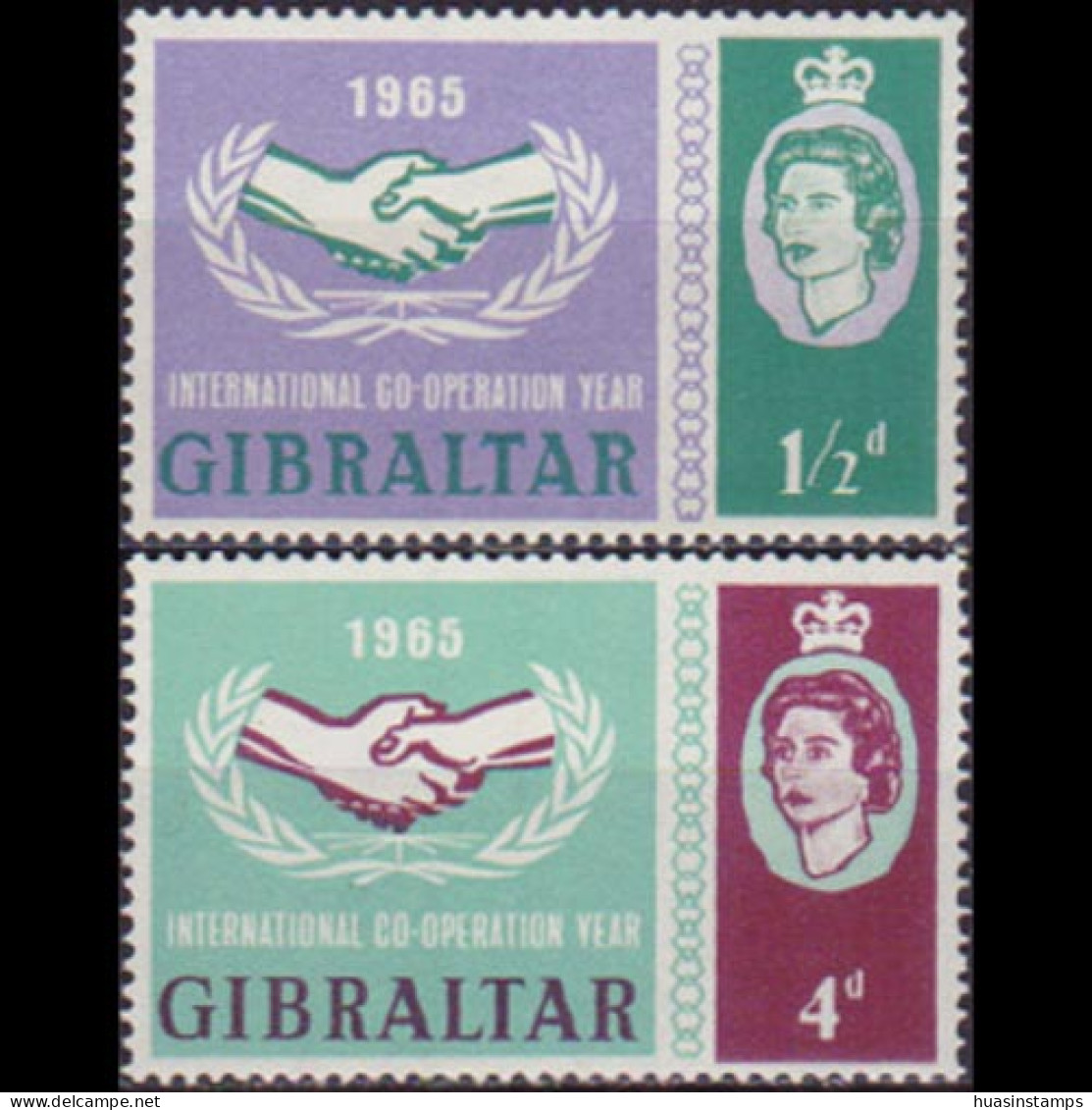 GIBRALTAR 1965 - Scott# 169-70 Intl.Coop.Year Set Of 2 MNH - Gibraltar