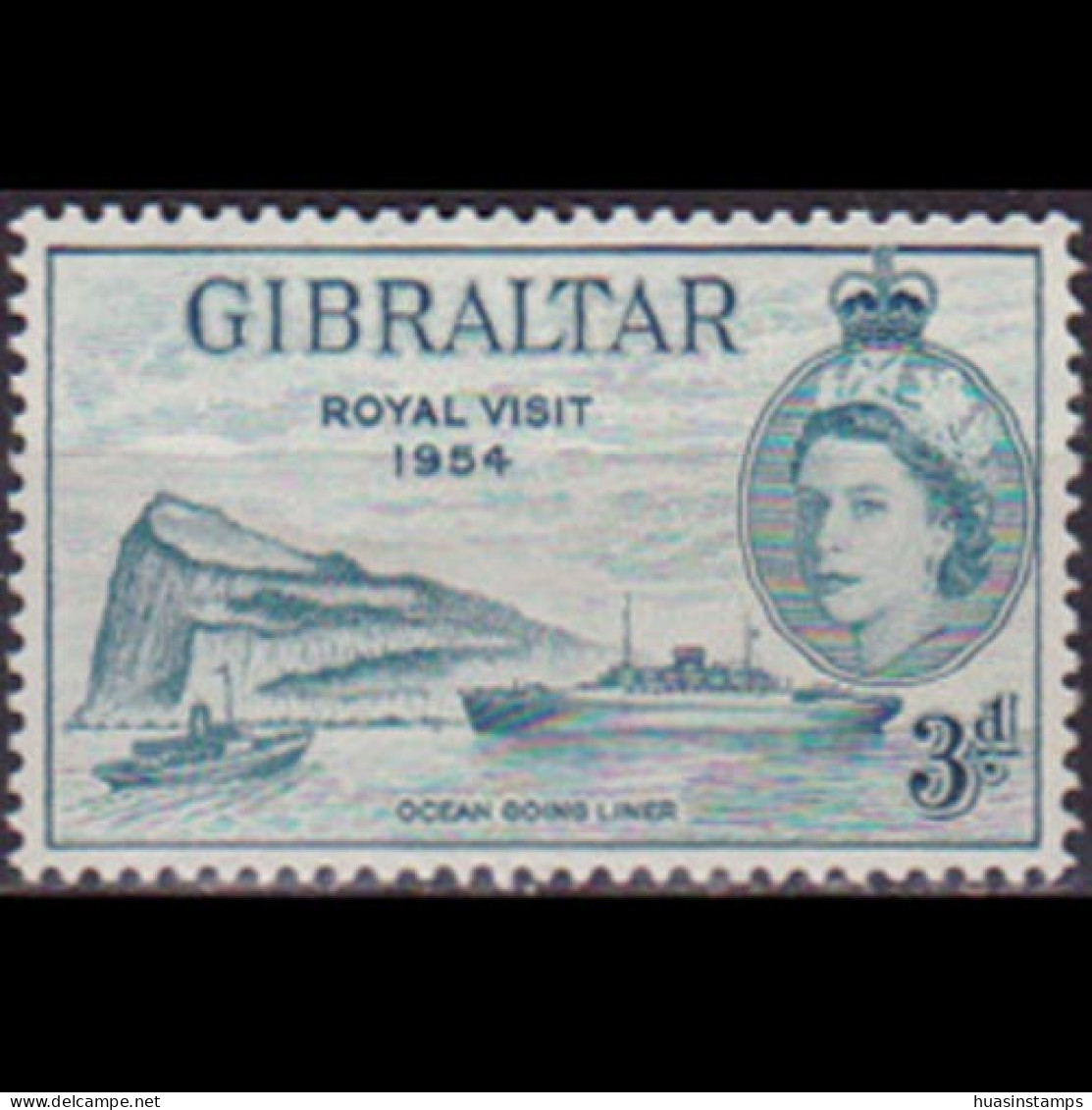 GIBRALTAR 1954 - Scott# 146 Visit Opt. Set Of 1 LH - Gibraltar