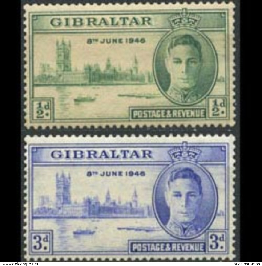 GIBRALTAR 1946 - Scott# 119-20 WWII Victory Set Of 2 LH - Gibraltar