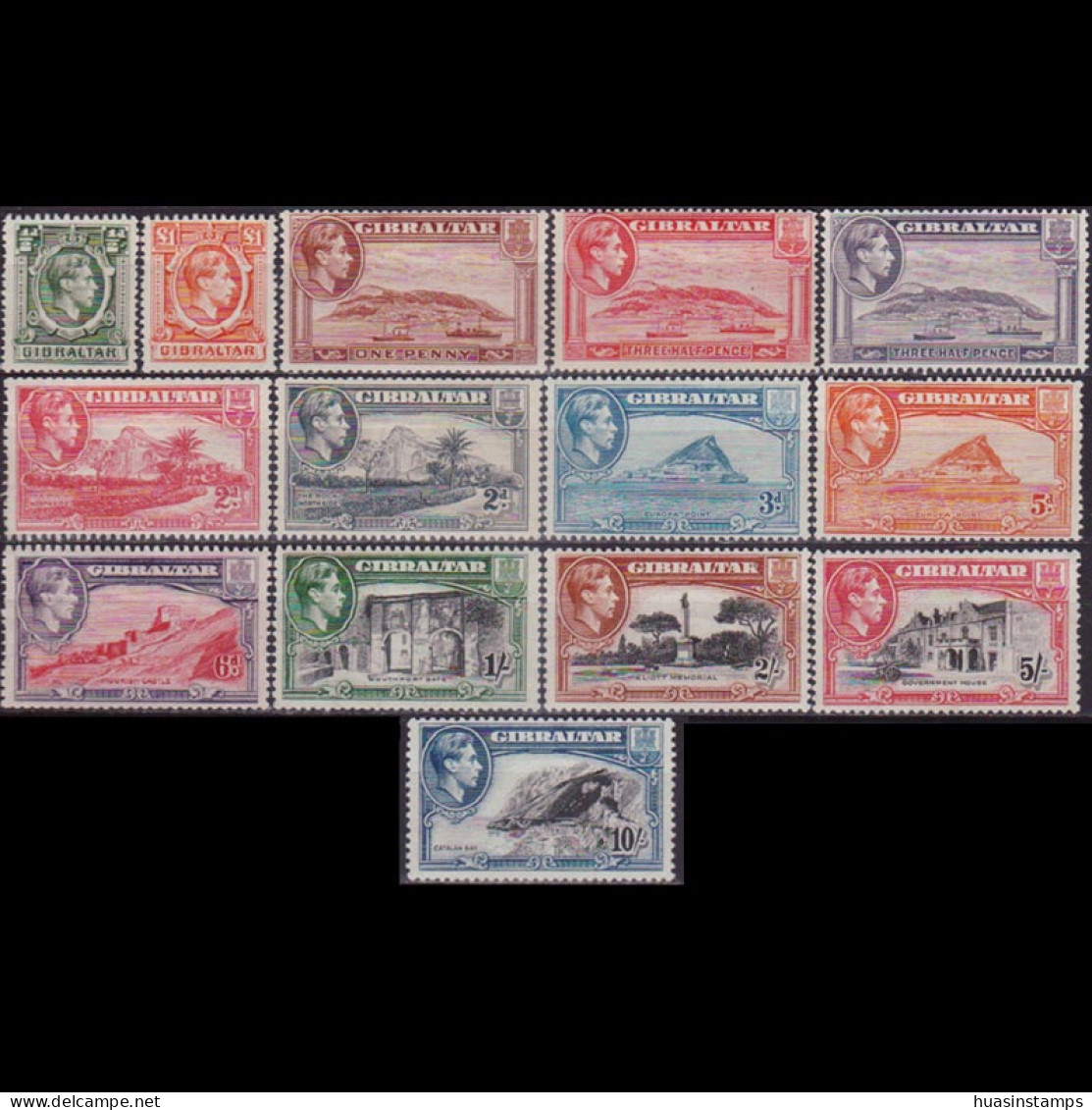 GIBRALTAR 1938 - #107-18 Scenes (>6p MNH) Set Of 14 LH - Gibraltar