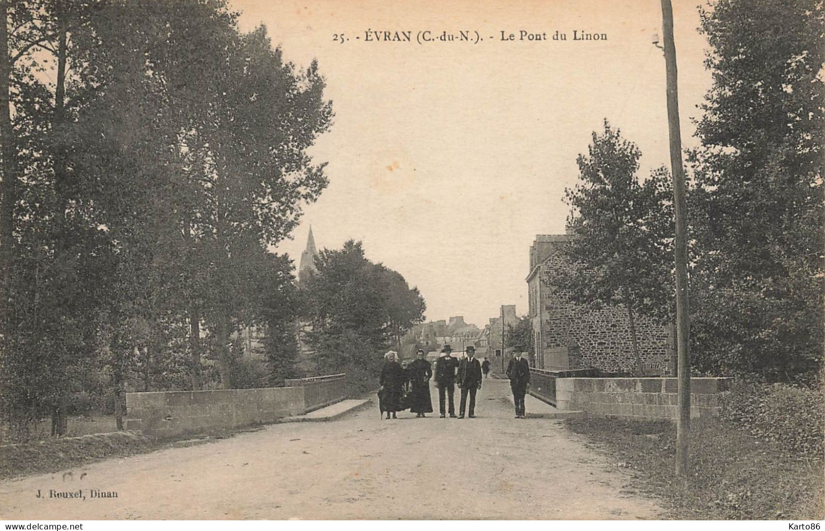 évran * Route Et Le Pont Du Lion * Evran * Villageois - Evran
