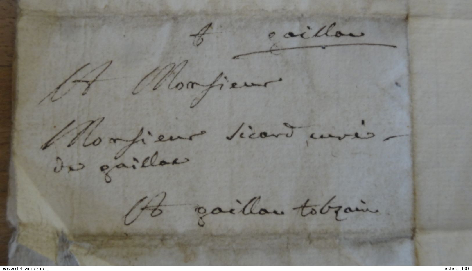 Lettre De 1681, Curé De GAILLAC   ................ PHI ....... 17562 - ....-1700: Precursores