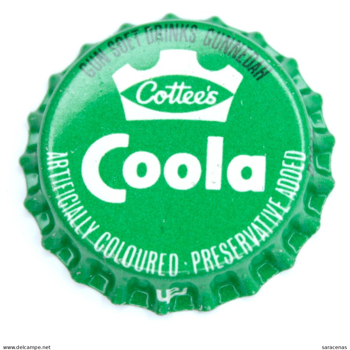 Unused Rare Australia Cork Lined Cottee's Coola Soda Bottle Cap - Limonade