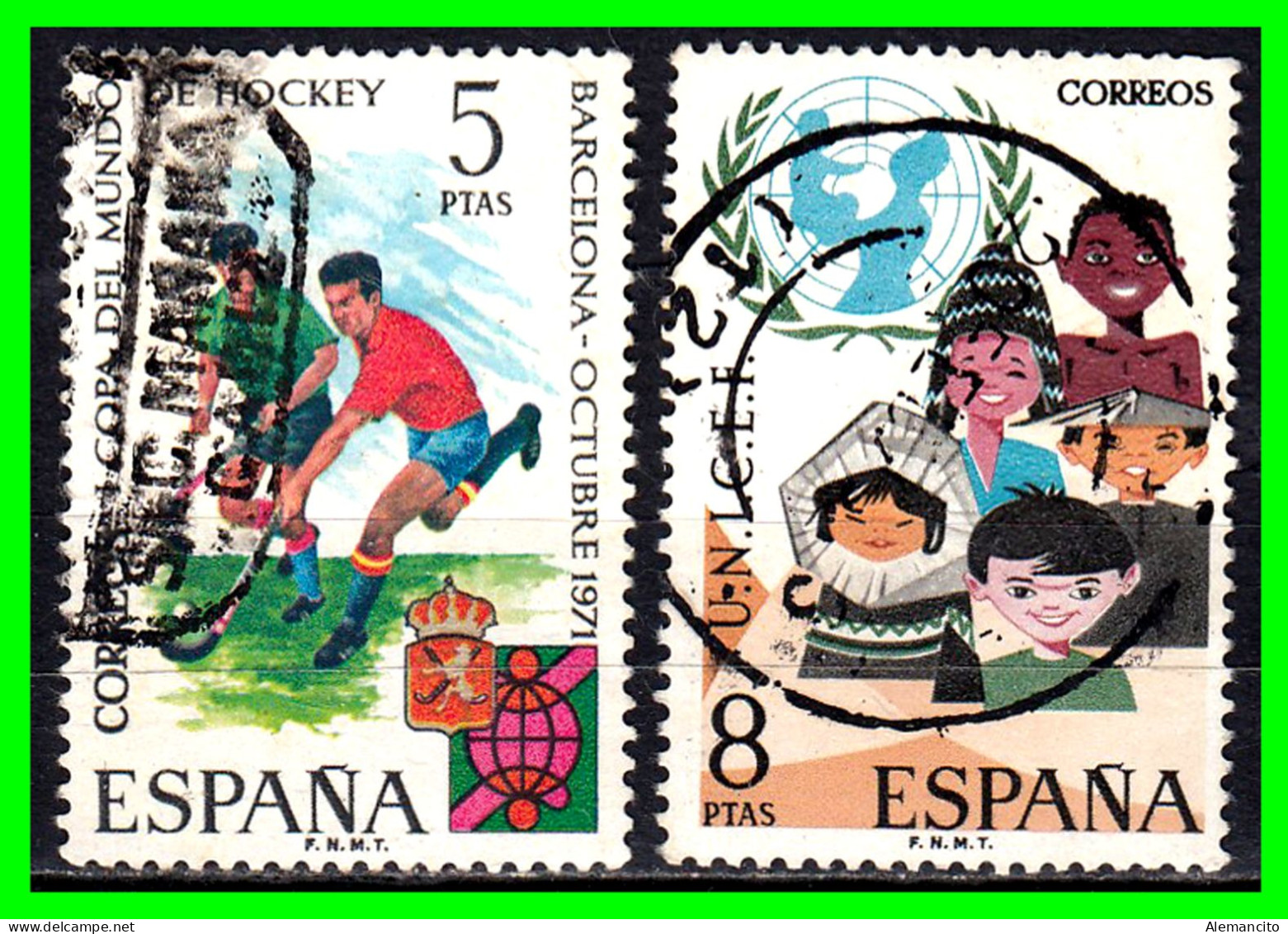 ESPAÑA.-  SELLOS AÑOS 1971.- JOCKEY  Y  UNICEF  -. SERIE.- - Usados