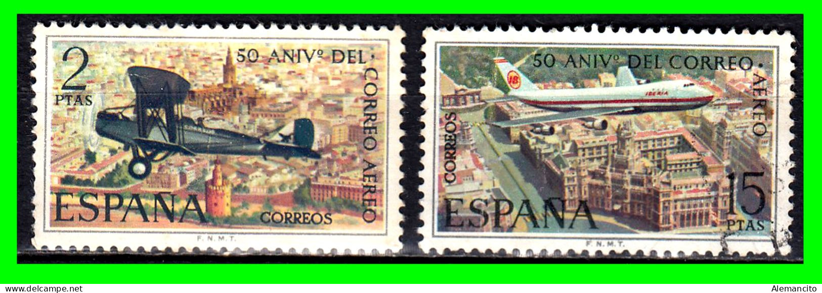 ESPAÑA.-  SELLOS AÑOS 1971.- CORREO AEREO -. SERIE.- - Used Stamps