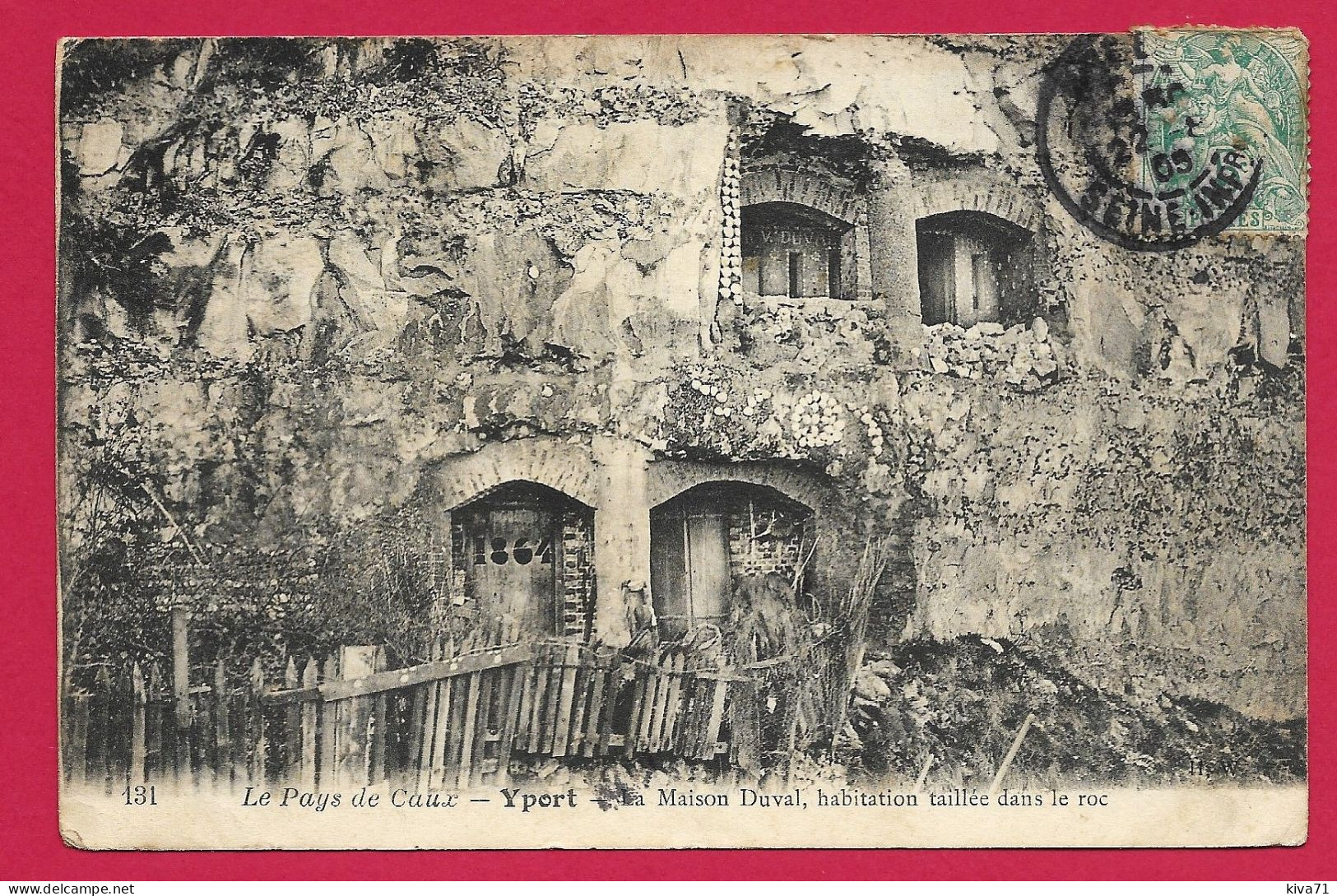 YPORT  "Maison DUVAL, Habitation Taillée Dans Le Roc "  1905 - Yport