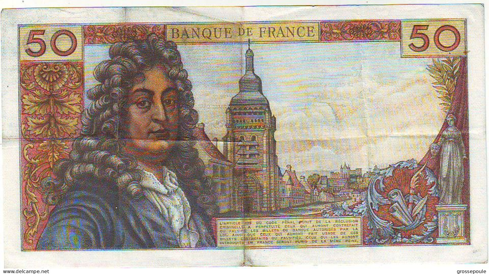 BILLET 50 Francs RACINE - Du 2 Février 1967 -  état 7/10 - 50 F 1962-1976 ''Racine''