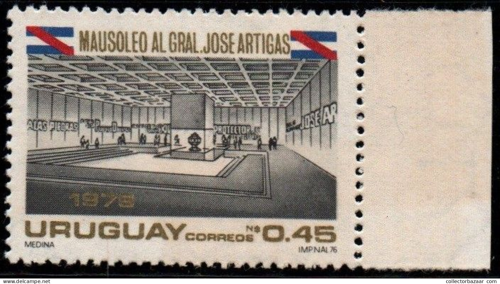 1977 Uruguay Artigas Mausoleum #977 ** MNH - Uruguay