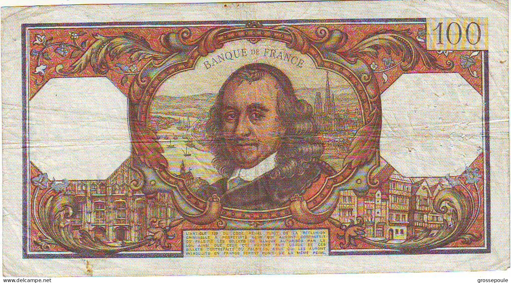 100 FRANCS CORNEILLE Du D.7.11.1968.D - B 364 N° 85378 -  TTB (6.5/10) - 100 F 1964-1979 ''Corneille''