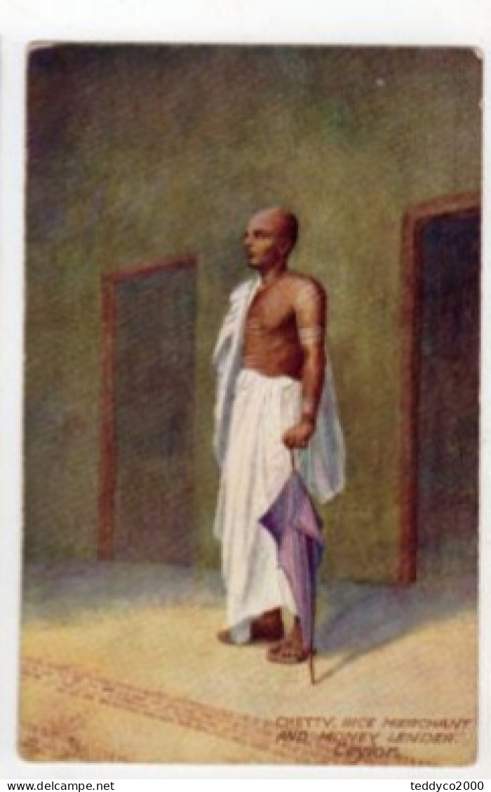 TUCK'S POST CARD Ceylon Chetty Rice Merchant And Money Lender Serie IV N.9922 - Tuck, Raphael