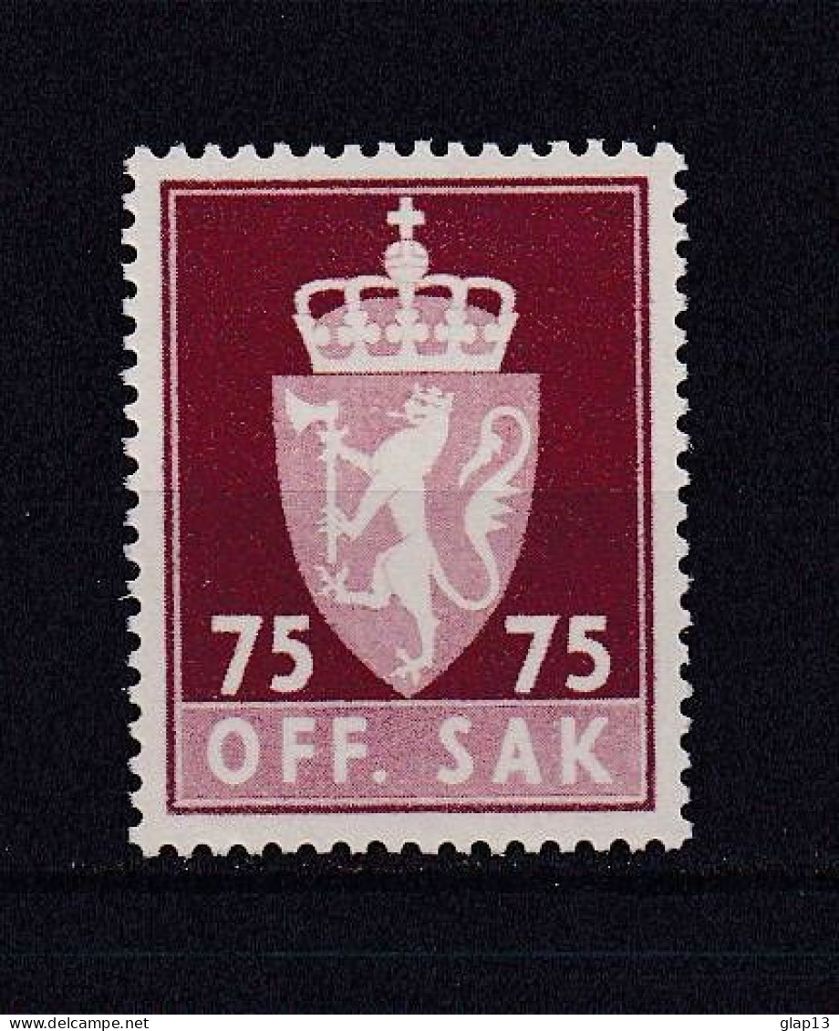 NORVEGE 1955 SERVICE N°84A NEUF AVEC CHARNIERE - Oficiales