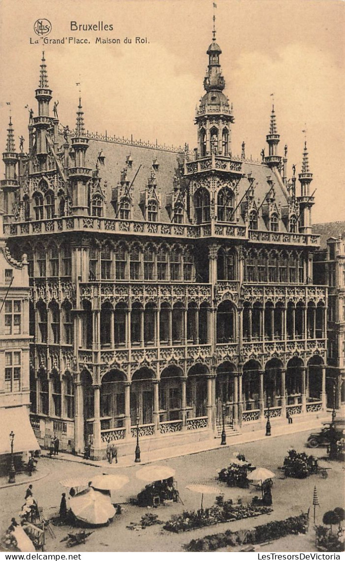 BELGIQUE - Bruxelles - La Grand'Place - Maison Du Roi - Animé - Carte Postale Ancienne - Piazze