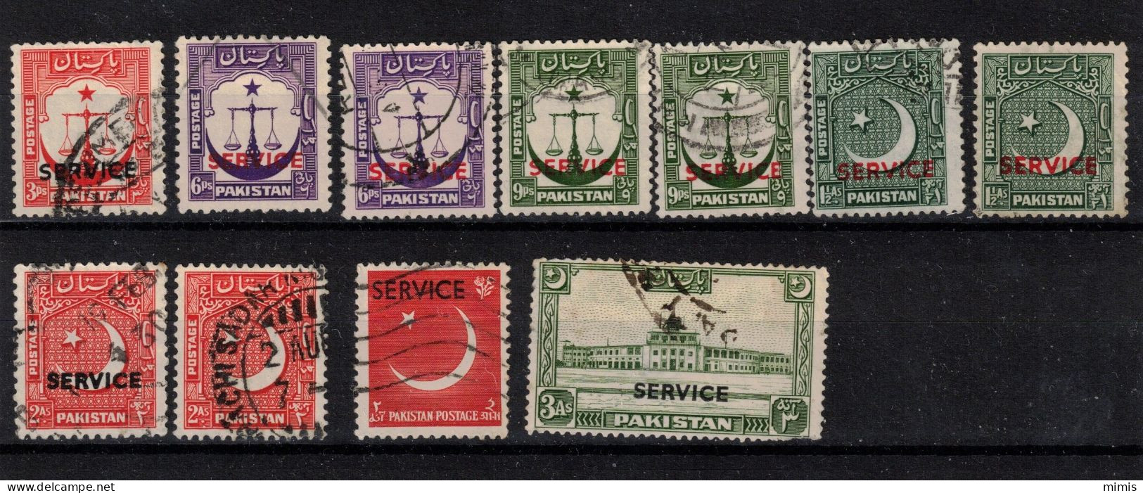 PAKISTAN           Divers Timbres Service  Oblitérés - Pakistan