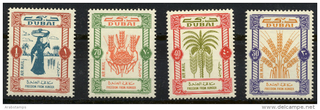 1963 DUBAI Hunger Complete Set 4 Values MLH (Or Best Offer) - Dubai