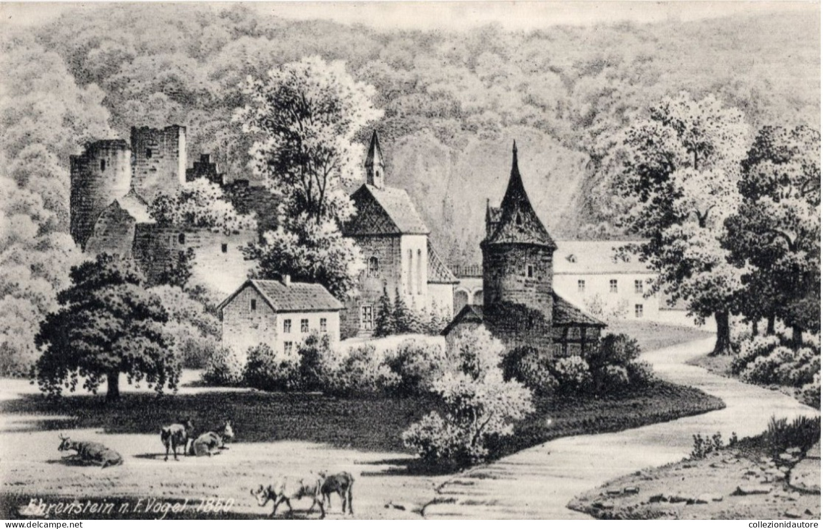 EHRENSTEIN A. MEHRBACH - EHRENSTEIN N. F. VOGEL 1860 - CARTOLINA  FP SPEDITA NEL 1912 - Neuwied