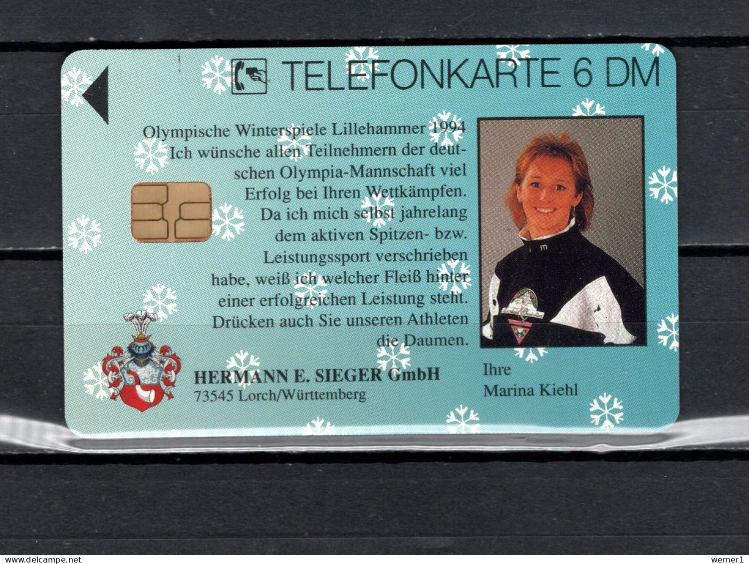 Germany 1994 Olympic Games Lillehammer Telephone Card - Olympic Games