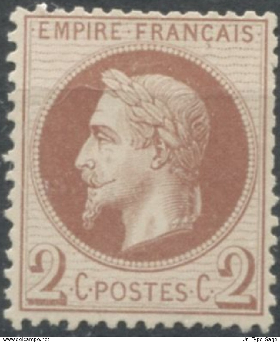 France N°26 - Neuf (regommé) - Cote Neuf Sans Gomme : 60€ - (F719) - 1863-1870 Napoleon III With Laurels