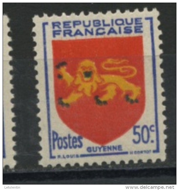 FRANCE -  ARMOIRIE GUYENNE - N° Yvert  835** - 1941-66 Stemmi E Stendardi