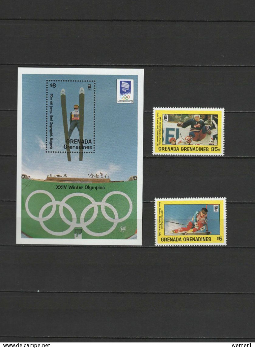 Grenada - Grenadines 1993 Olympic Games Lillehammer Set Of 2 + S/s MNH - Winter 1994: Lillehammer