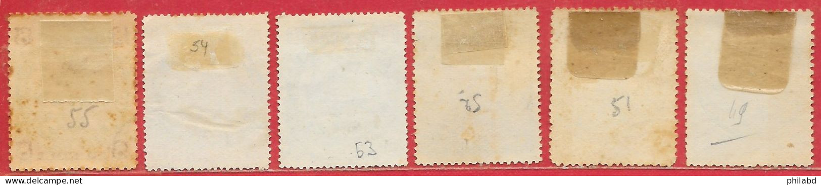 Afrique Du Sud (compagnie Britannique De L') N°49 à/to 55 (sauf/except N°50) Armoirie/coat Of Arms 1897 O - Otros & Sin Clasificación