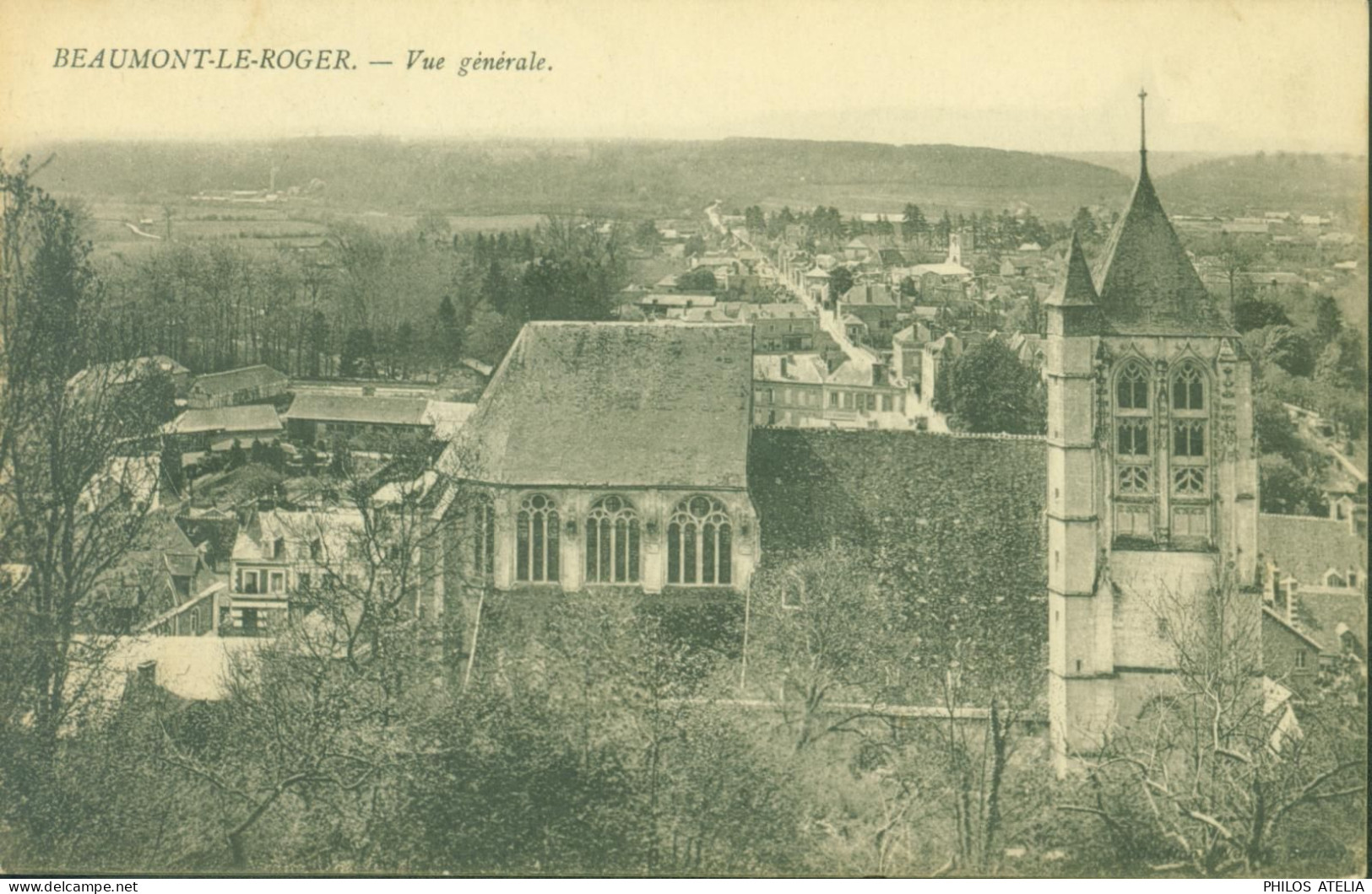 Guerre 14 CPA Beaumont Le Roger Cachet Ville De Beaumont Le Roger Hôpital Temporaire N°49 CAD Ambulant Mantes 1916 - Guerre De 1914-18