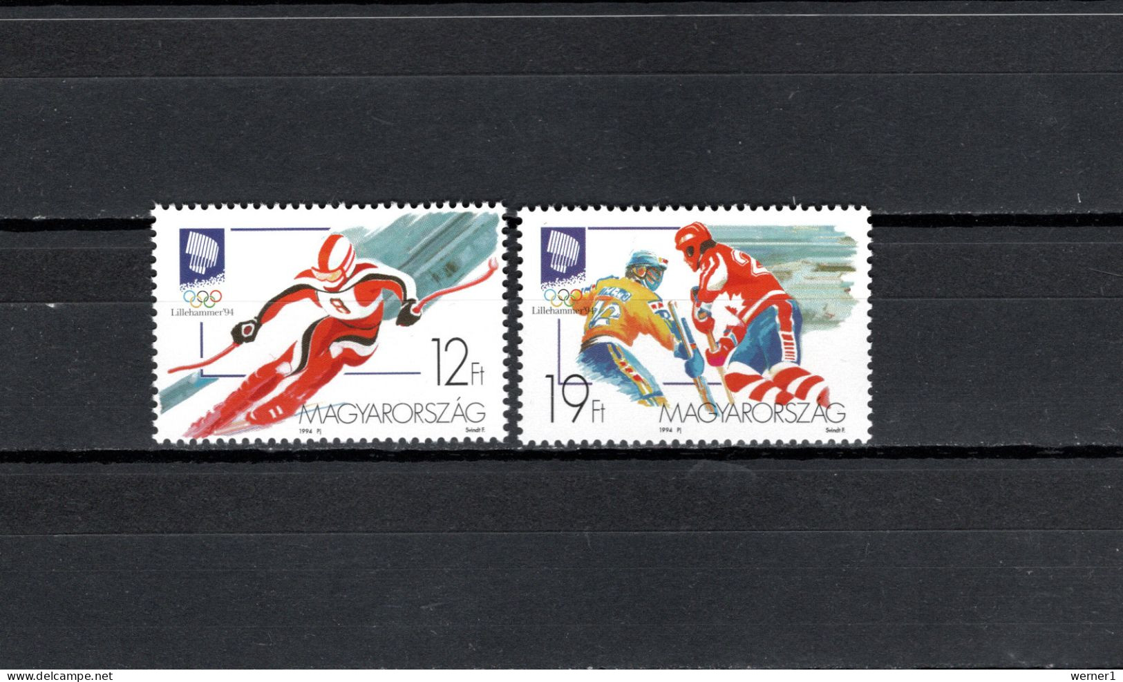 Hungary 1994 Olympic Games Lillehammer Set Of 2 MNH - Winter 1994: Lillehammer