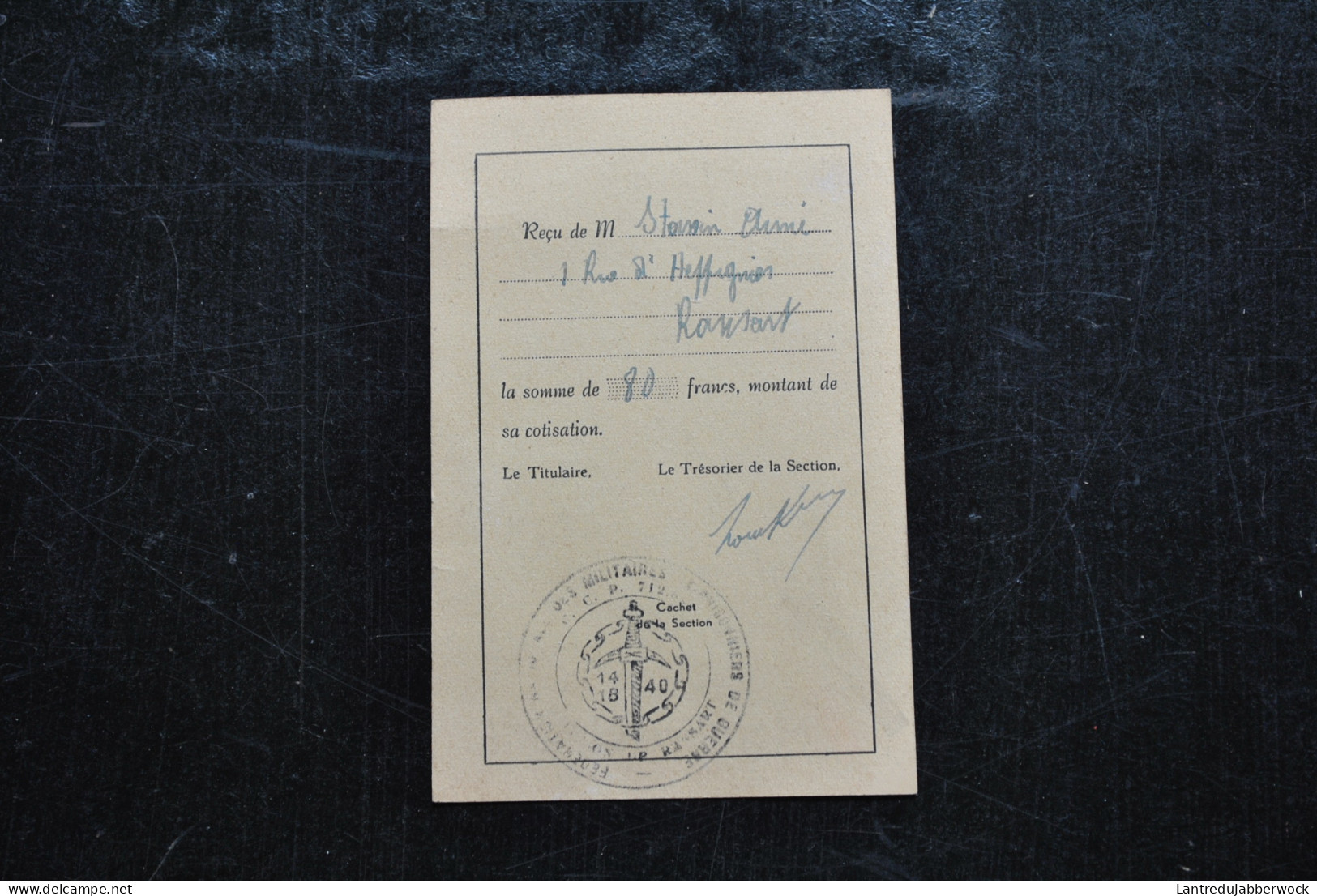 Ransart STASSIN Fédération Nationale Des Anciens Prisonniers De Guerre 1914 1940 - 1953 - Membre Effectif - Documenti