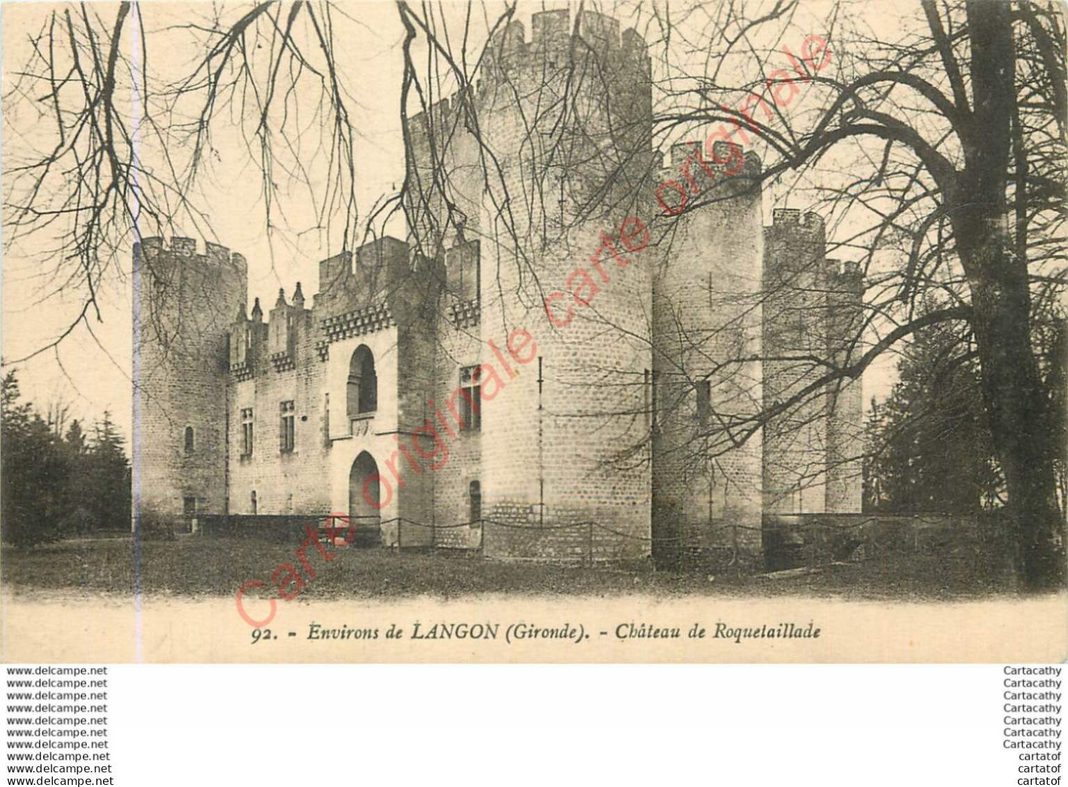 33.  LANGON .  Château De ROQUETAILLADE . - Langon