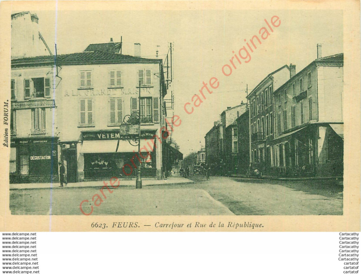 42.  FEURS .  Carrefour Et Rue De La République . - Feurs