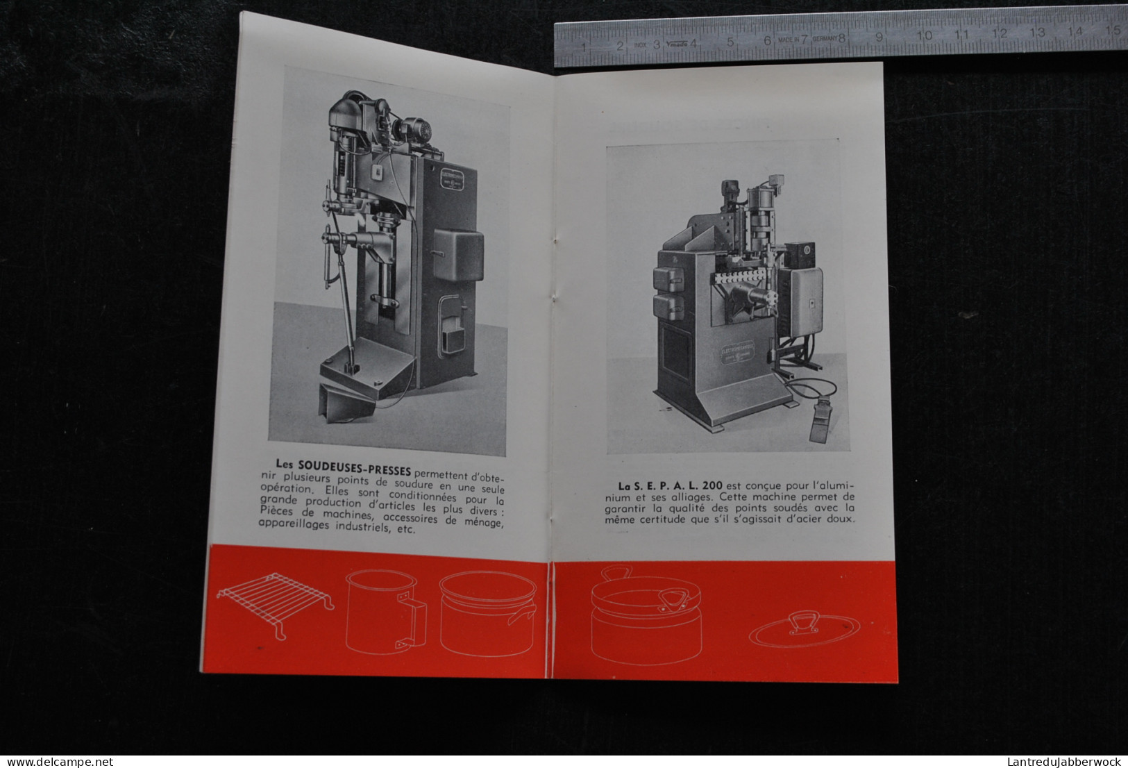 Soudure Par Résistance Plaquette Catalogue S.A. Electromecanique Soudeuse Au Pont Galet En Bout Soudeur RARE - Bricolage / Technique