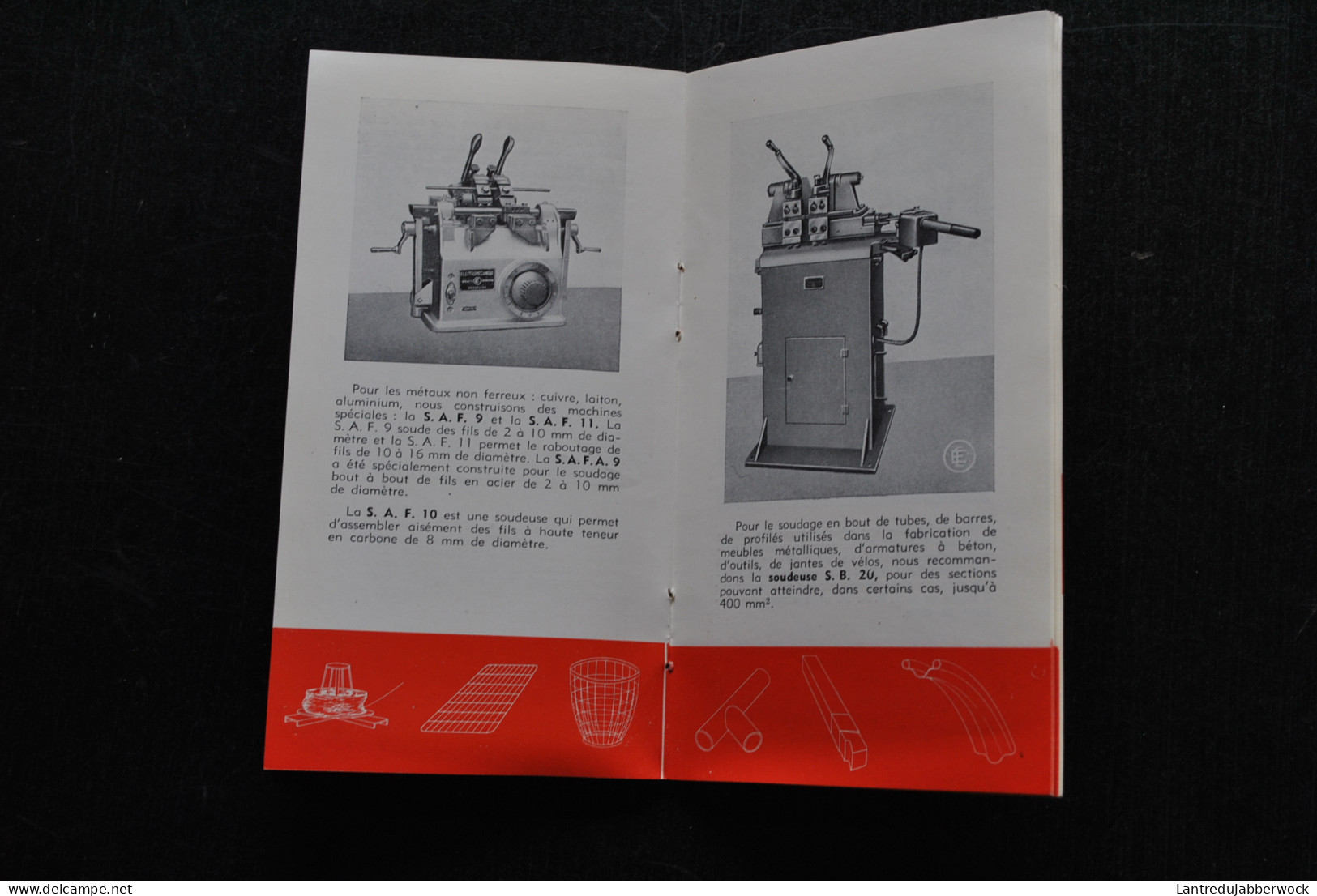 Soudure Par Résistance Plaquette Catalogue S.A. Electromecanique Soudeuse Au Pont Galet En Bout Soudeur RARE - Bricolage / Technique