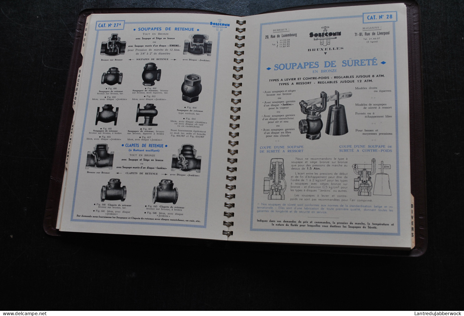 SOBECOMIN Catalogue N°50 Tubes à Gaz Raccords Robinetterie Industrie Pétrolifère Séries Américaines RARE TBE - Do-it-yourself / Technical